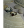 Classy 925 Sterling Silver Garnet Ring Size 8