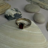 Classy 925 Sterling Silver Garnet Ring Size 8