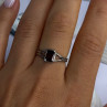 Classy 925 Sterling Silver Garnet Ring Size 8
