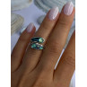 925 Sterling Silver Abalone Ring Size 7.5 Sizable Design