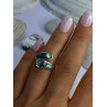 925 Sterling Silver Abalone Ring Size 7.5 Sizable Design