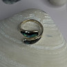 925 Sterling Silver Abalone Ring Size 7.5 Sizable Design