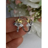 925 Sterling Silver Gold Plated Flowers Earrings Length 0.75 Inch