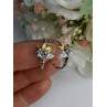 925 Sterling Silver Gold Plated Flowers Earrings Length 0.75 Inch