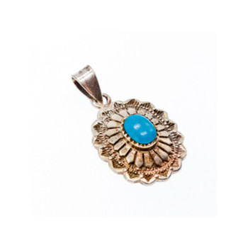 925 Sterling Silver Turquoise Pendant