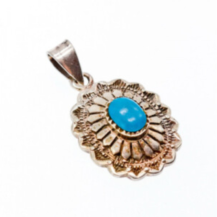 925 Sterling Silver Turquoise Pendant