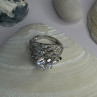Beautiful Design 925 Sterling Silver Cz Ring Size 5.5