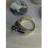 925 Sterling Silver Sapphire & Beryl Ring Size 9