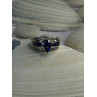 925 Sterling Silver Sapphire & Beryl Ring Size 9