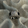 Mens 925 Sterling Silver CZ Ring Size 10