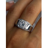 Mens 925 Sterling Silver CZ Ring Size 10