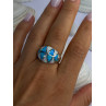Classy Design 925 Sterling Silver Opal Ring Size 8.5