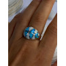 Classy Design 925 Sterling Silver Opal Ring Size 8.5