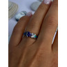 925 Sterling Silver Amethyst & Beryl & Opal Ring Size 6.5
