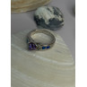 925 Sterling Silver Amethyst & Beryl & Opal Ring Size 6.5