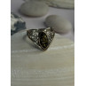 Vintage Classy Design 925 Sterling Silver Amber Ring Size 6
