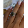 Vintage Classy Design 925 Sterling Silver Amber Ring Size 6
