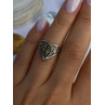 Vintage Classy Design 925 Sterling Silver Amber Ring Size 6