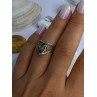 Vintage Classy Design 925 Sterling Silver Amber Ring Size 6