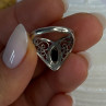 Vintage Classy Design 925 Sterling Silver Amber Ring Size 6