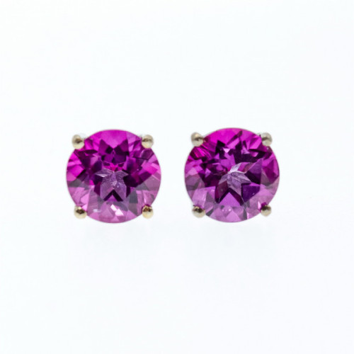 925 Sterling Silver Almandine Stud Earrings