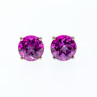 925 Sterling Silver Almandine Stud Earrings