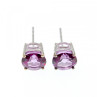 925 Sterling Silver Almandine Stud Earrings