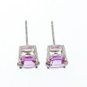 925 Sterling Silver Almandine Stud Earrings