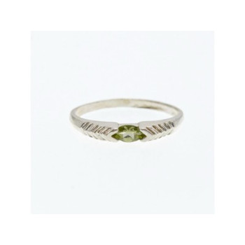 925 Sterling Silver Peridot Ring Size 10.25