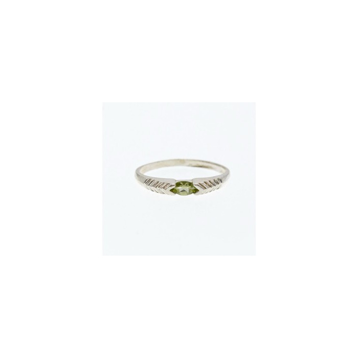 925 Sterling Silver Peridot Ring Size 10.25
