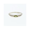 925 Sterling Silver Peridot Ring Size 10.25