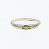 925 Sterling Silver Peridot Ring Size 10.25
