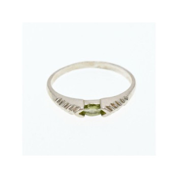 925 Sterling Silver Peridot Ring Size 10.25