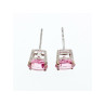 925 Sterling Silver Morganite Stud Earrings