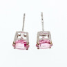 925 Sterling Silver Morganite Stud Earrings