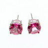 925 Sterling Silver Morganite Stud Earrings