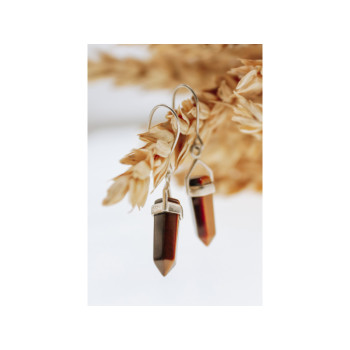 925 Sterling Silver Tiger's Eye Earrings