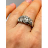 925 Sterling Silver Diamonds Ring Size 8