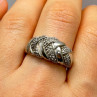 925 Sterling Silver Diamonds Ring Size 8