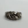 925 Sterling Silver Diamonds Ring Size 8