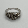 925 Sterling Silver Diamonds Ring Size 8