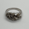 925 Sterling Silver Diamonds Ring Size 8