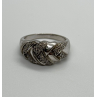 925 Sterling Silver Diamonds Ring Size 8
