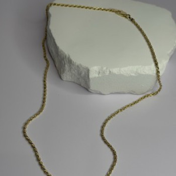 925 Sterling Silver Gold Plated Chain Length 18 Inch