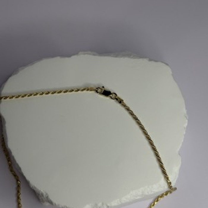 925 Sterling Silver Gold Plated Chain Length 18 Inch