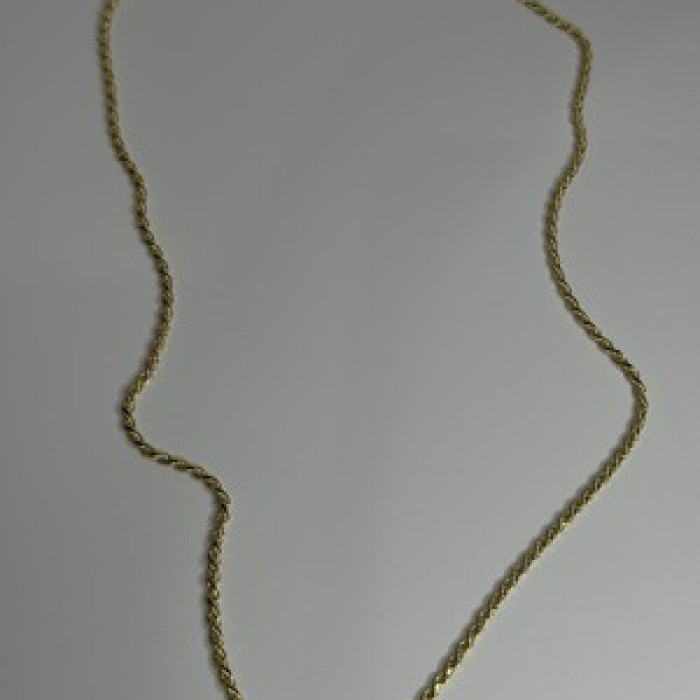 925 Sterling Silver Gold Plated Chain Length 18 Inch
