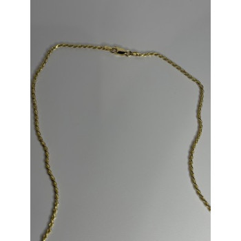 925 Sterling Silver Gold Plated Chain Length 18 Inch