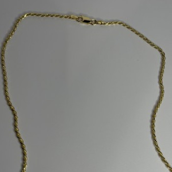 925 Sterling Silver Gold Plated Chain Length 18 Inch