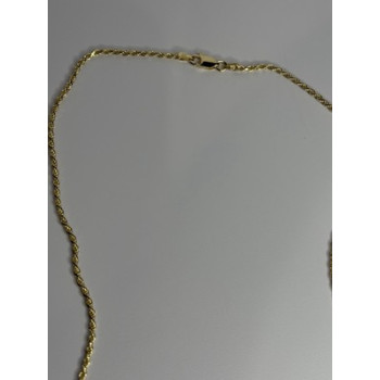 925 Sterling Silver Gold Plated Chain Length 18 Inch