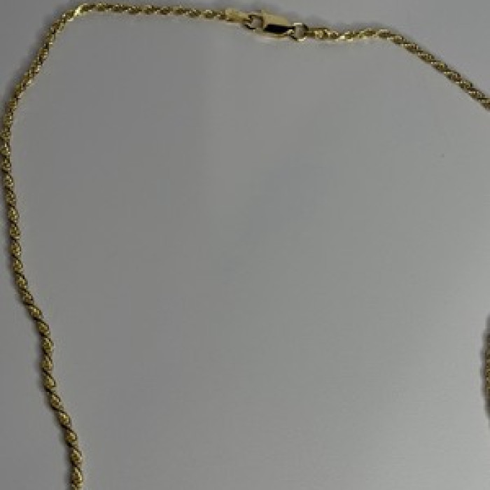 925 Sterling Silver Gold Plated Chain Length 18 Inch